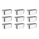 Ensemble de plateaux gastronormes en acier inoxydable Vogue 9 x 1/3