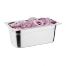Ensemble de plateaux gastronormes en acier inoxydable Vogue 9 x 1/3