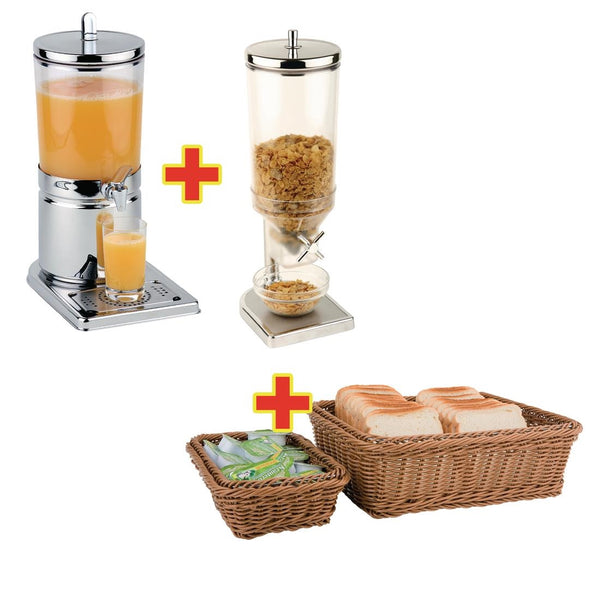 APS Frühstücksservice-Set mit Müslispender, Saftspender und Körben