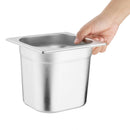 Vogue Gastronorm-Tablett-Set aus Edelstahl mit Deckel 1/6 (6er-Pack)