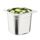 Vogue Gastronorm-Tablett-Set aus Edelstahl mit Deckel 1/6 (6er-Pack)