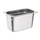 Ensemble de plateaux gastronormes en acier inoxydable Vogue 4 1/4 avec couvercles