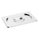 Ensemble de plateaux gastronormes en acier inoxydable Vogue 4 1/4 avec couvercles