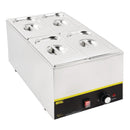 Ensemble de plateaux gastronormes en acier inoxydable Vogue 4 1/4 avec couvercles