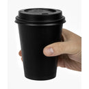 Special Offer Fiesta Recyclable Black Hot Cups and Lids 340ml (Pack of 1000)