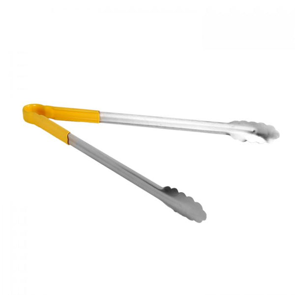 Stainless Steel Heavy Duty Yellow Tong with Non-Slip Handle 16''