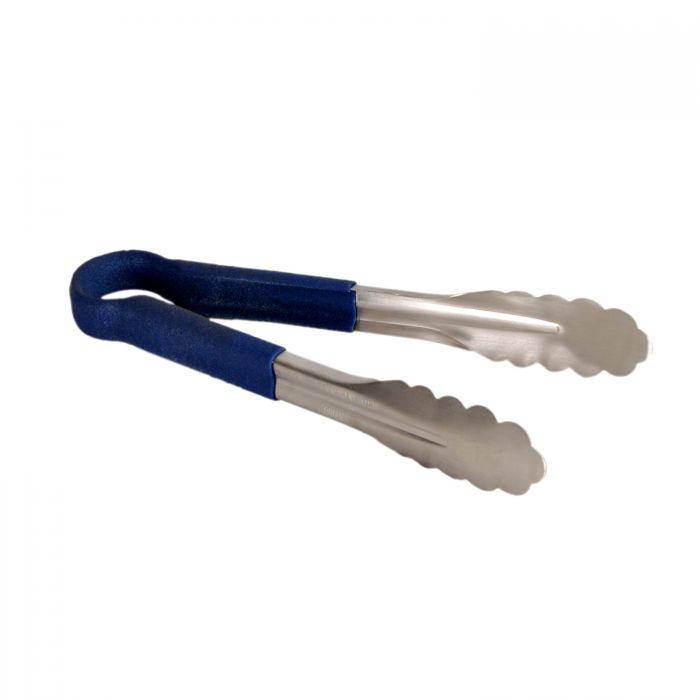 Colour Coded Blue Serving Tong with Non-Slip Handle 254mm