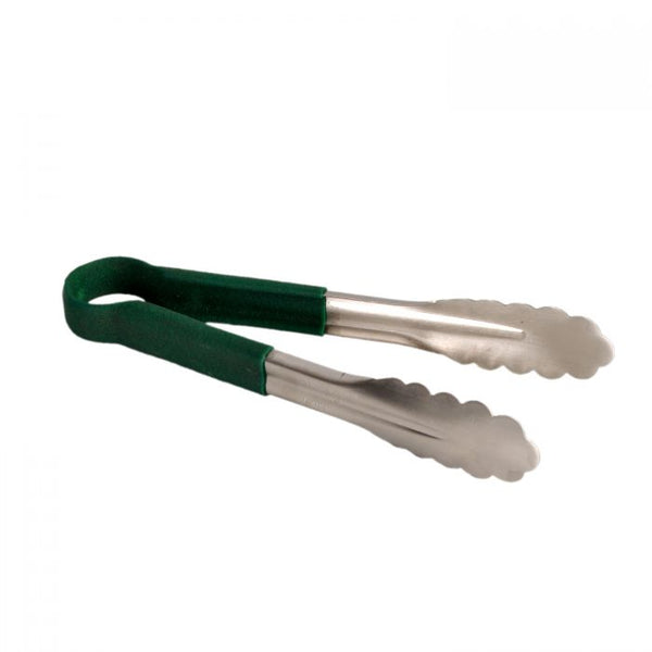 Colour Coded Green Serving Tong with Non-Slip Handle 254mm