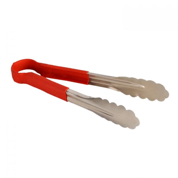Colour Coded Red Serving Tong with Non-Slip Handle 254mm