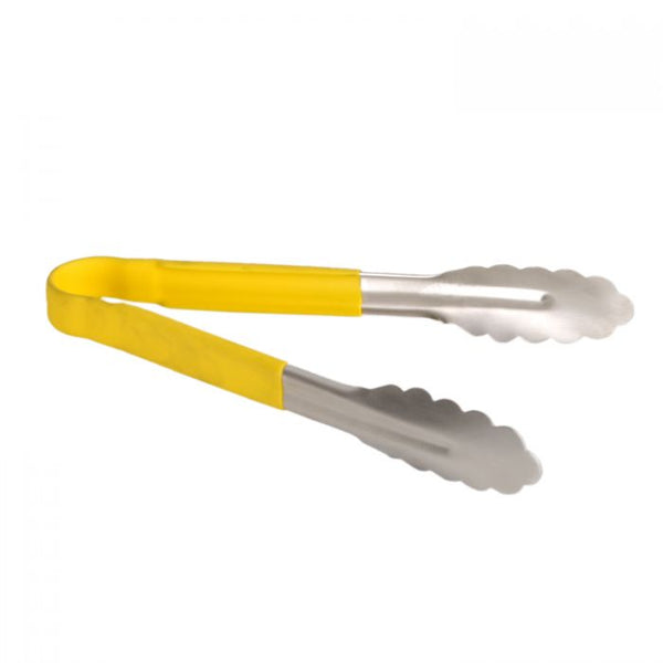 Colour Coded Yellow Serving Tong with Non-Slip Handle 254mm
