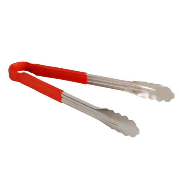 Colour Coded Red Serving Tong with Non-Slip Handle 305mm