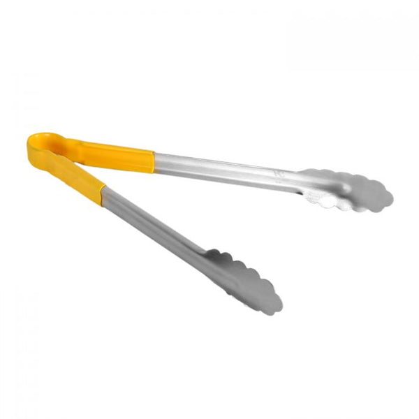Colour Coded Yellow Serving Tong with Non-Slip Handle 305mm