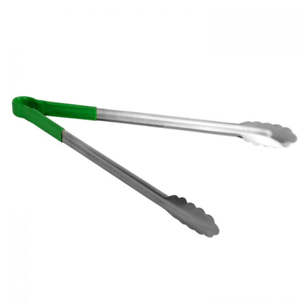 Colour Coded Green Serving Tong with Non-Slip Handle 406mm