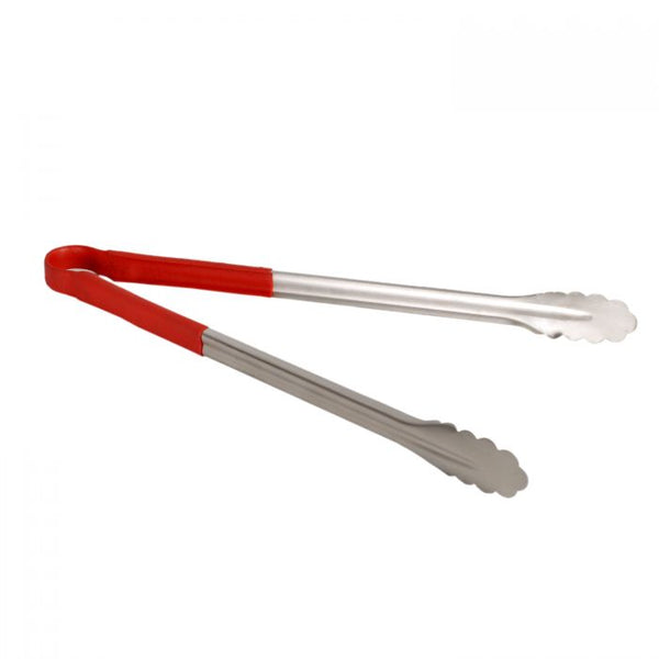 Colour Coded Red Serving Tong with Non-Slip Handle 406mm