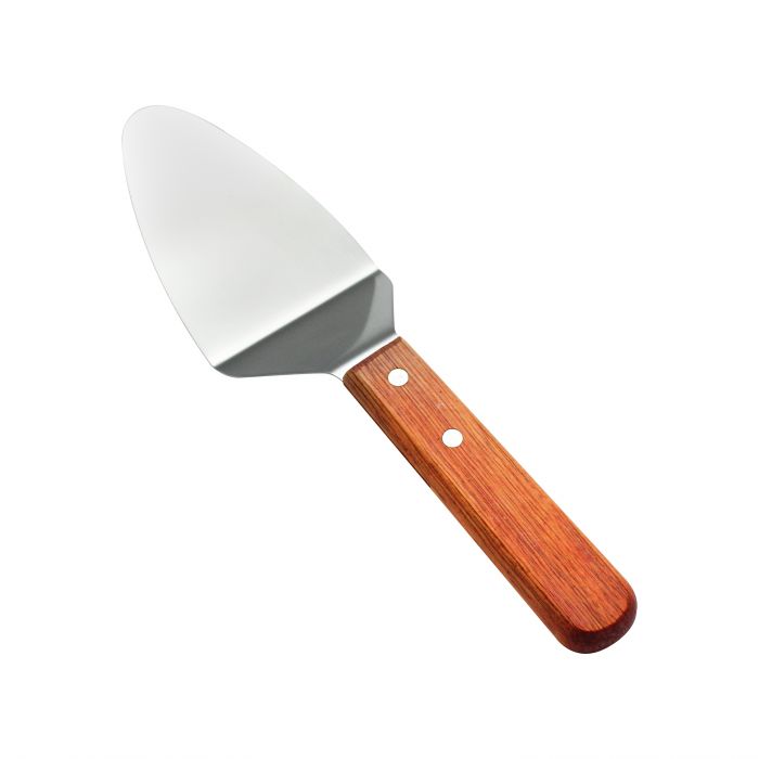 Stainless Steel Pie Server with Rustic Wood Handle - 76mm x 114mm