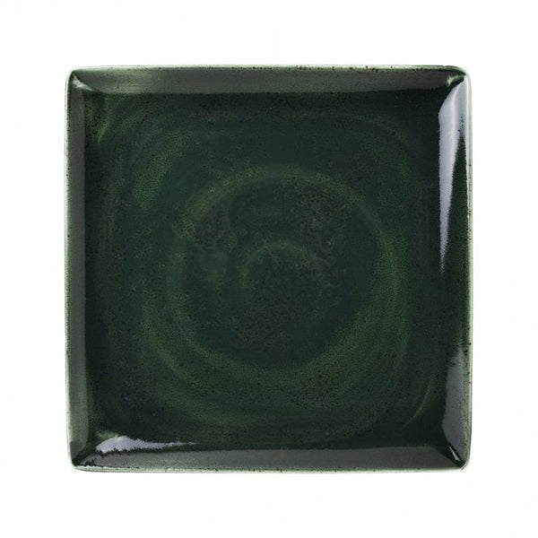 Steelite Vesuvius Burnt Emerald Square One Plates 27cm x 27cm / 10â… x 10â… " - Box of 6