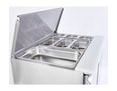 Sterling Pro Cobus SPU200SL 2 Door Hinged Lid & Chop Board Saladette Counter, 240 Litres