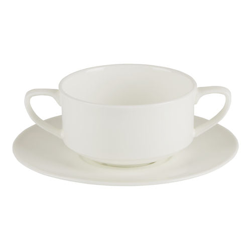 Connoisseur Fine Bone China Handled Soup Cup 250ml / 8oz - Pack of 6