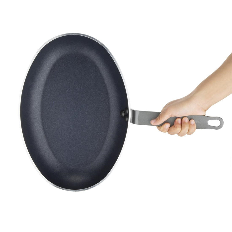 Vogue Non Stick Teflon Platinum Plus Aluminium Oval Frying Pan 360mm