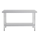 Vogue Stainless Steel Prep Table 1500mm - 600mm Depth