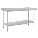 Vogue Stainless Steel Prep Table 1500mm - 600mm Depth