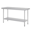 Vogue Stainless Steel Prep Table 1500mm - 600mm Depth