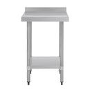 Vogue Stainless Steel Prep Table with Upstand 600mm