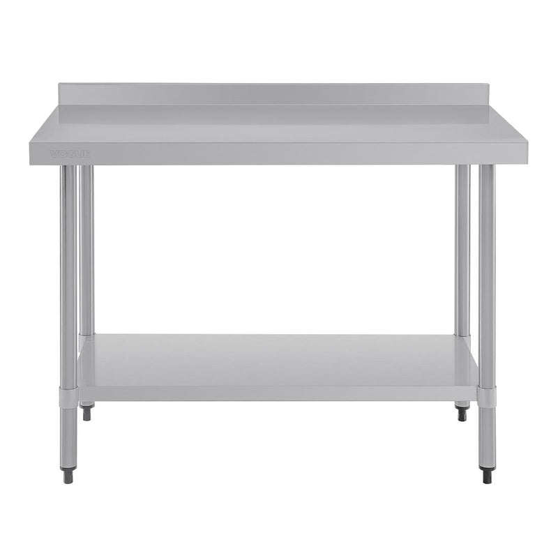 Vogue Stainless Steel Prep Table with Upstand 1200mm