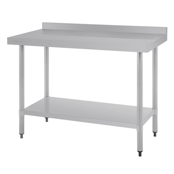 Vogue Stainless Steel Prep Table with Upstand 1200mm