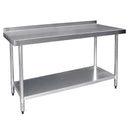 Vogue Stainless Steel Prep Table with Upstand 1800mm