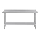 Vogue Stainless Steel Prep Table with Upstand 1800mm
