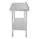 Vogue Stainless Steel Prep Table with Upstand 1800mm