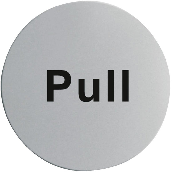 Türschild aus Edelstahl – Pull