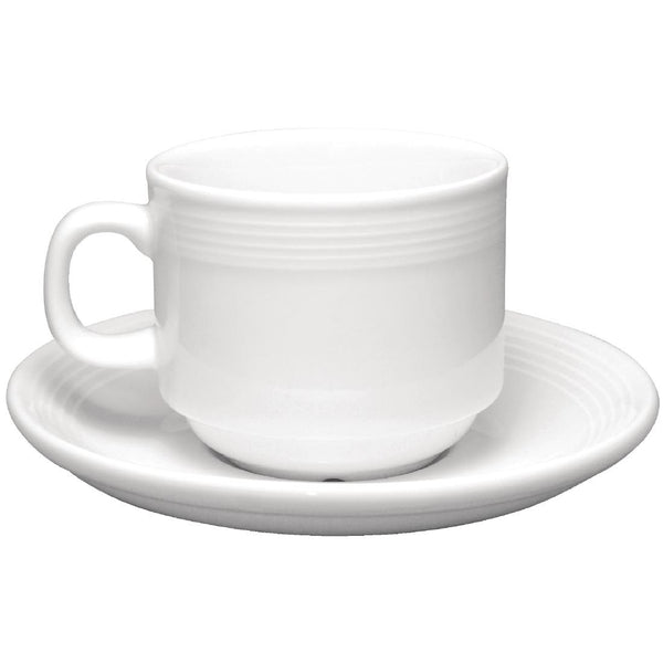 Olympia Linear Stacking Tea Cups 200ml 7oz (Pack of 12)