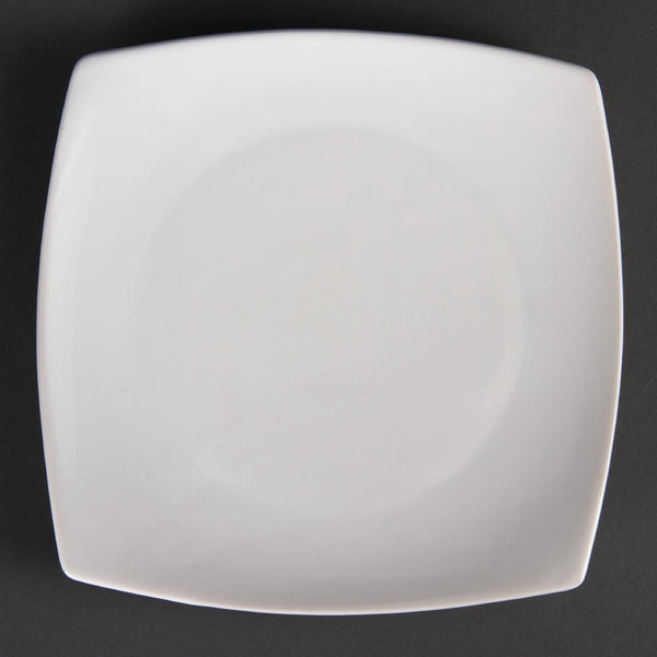 Olympia Whiteware Rounded Square Plates 185mm (Pack of 12)