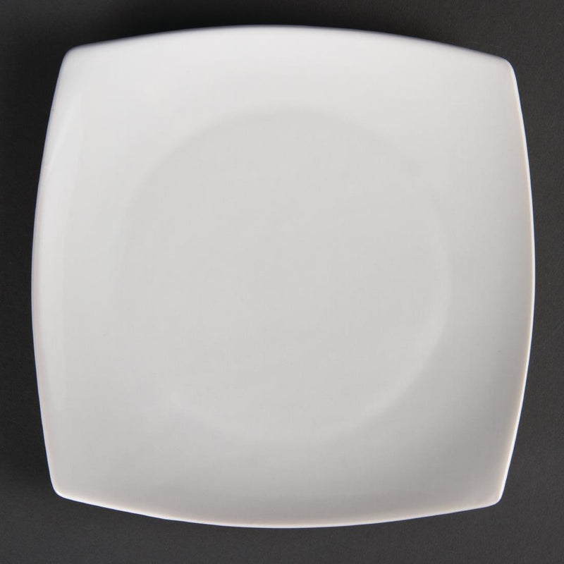 Olympia Whiteware Rounded Square Plates 185mm (Pack of 12)