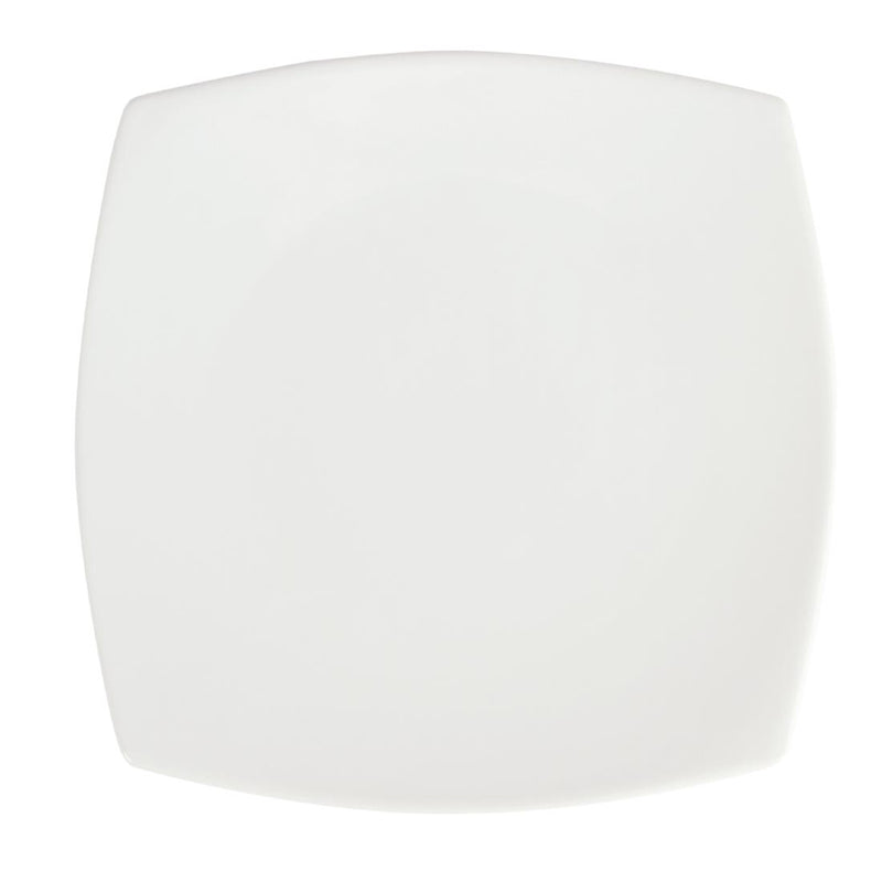 Olympia Whiteware Rounded Square Plates 240mm (Pack of 12)