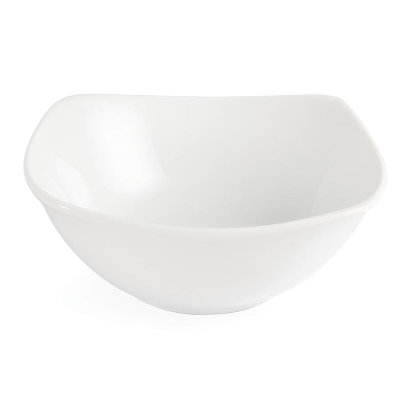 Olympia Whiteware Rounded Square Bowls 140mm (Pack of 12)