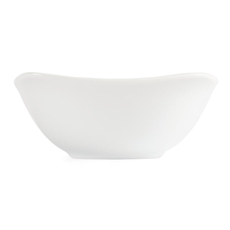 Olympia Whiteware Rounded Square Bowls 140mm (Pack of 12)