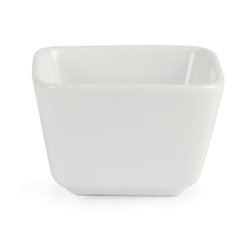 Olympia Whiteware Tall Square Mini Dishes 75mm (Pack of 12)