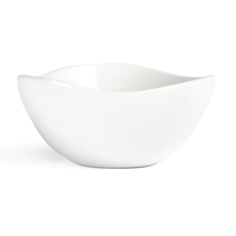 Olympia Whiteware Wavy Bowls 105mm (Pack of 12)