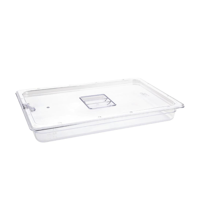 Vogue Polycarbonate 1/1 Gastronorm Container 65mm Clear