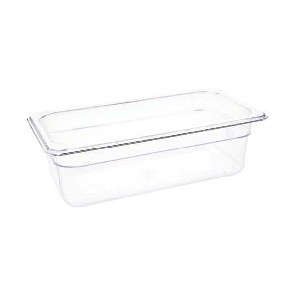 Vogue Polycarbonat 1/3 Gastronormbehälter 100 mm transparent