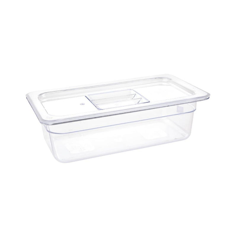 Vogue Polycarbonate 1/3 Gastronorm Container 100mm Clear