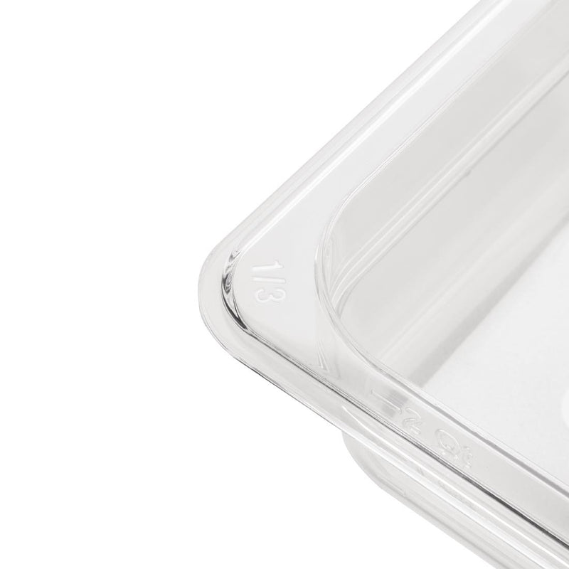 Vogue Polycarbonate 1/3 Gastronorm Container 150mm Clear