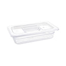 Vogue Polycarbonate 1/4 Gastronorm Container 65mm Clear