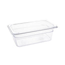 Récipient gastronorme 1/4 en polycarbonate Vogue 100 mm transparent