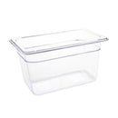 Récipient gastronorme 1/4 en polycarbonate Vogue 150 mm transparent