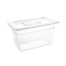 Récipient gastronorme 1/4 en polycarbonate Vogue 150 mm transparent