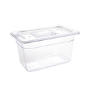 Récipient gastronorme 1/4 en polycarbonate Vogue 150 mm transparent